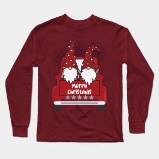 Christmas Gnomes Truck Long Sleeve T-Shirt